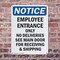 Signmission Employee Entrance Only No Deliveries OSHA Notice Sign, Plastic, 7in W x 10in L, 2PK OS-2PACK-NS-P-710-V-11946 - alternate 6